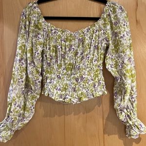 Skylar + Madison cropped long sleeve top